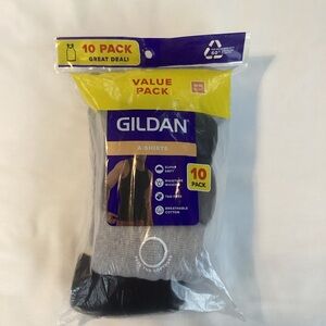 GILDAN: 10 pack men’s A-Shirts black and gray M